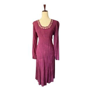 Teatro Dei Sogni Designer Made in Italy Women's Burgundy Dress Size 10